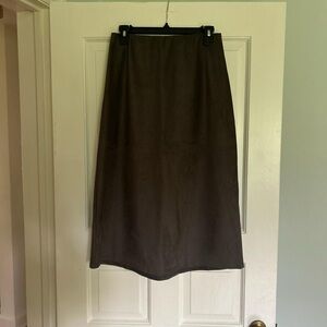 Brochu Walker Brown Midi A-Line Skirt for Work